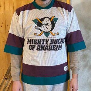 Vintage 90s Mighty Ducks Of Anaheim NHL Mesh Hockey Jersey (M)